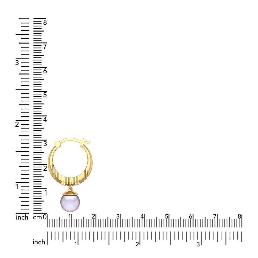 Vaibhav Jewellers 14K Yellow Gold Hoop Earrings 155DH3023_6