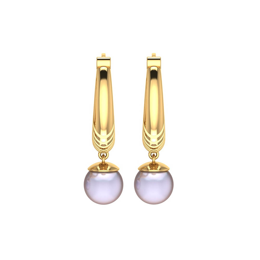 Vaibhav Jewellers 14K Yellow Gold Hoop Earrings 155DH3023_1