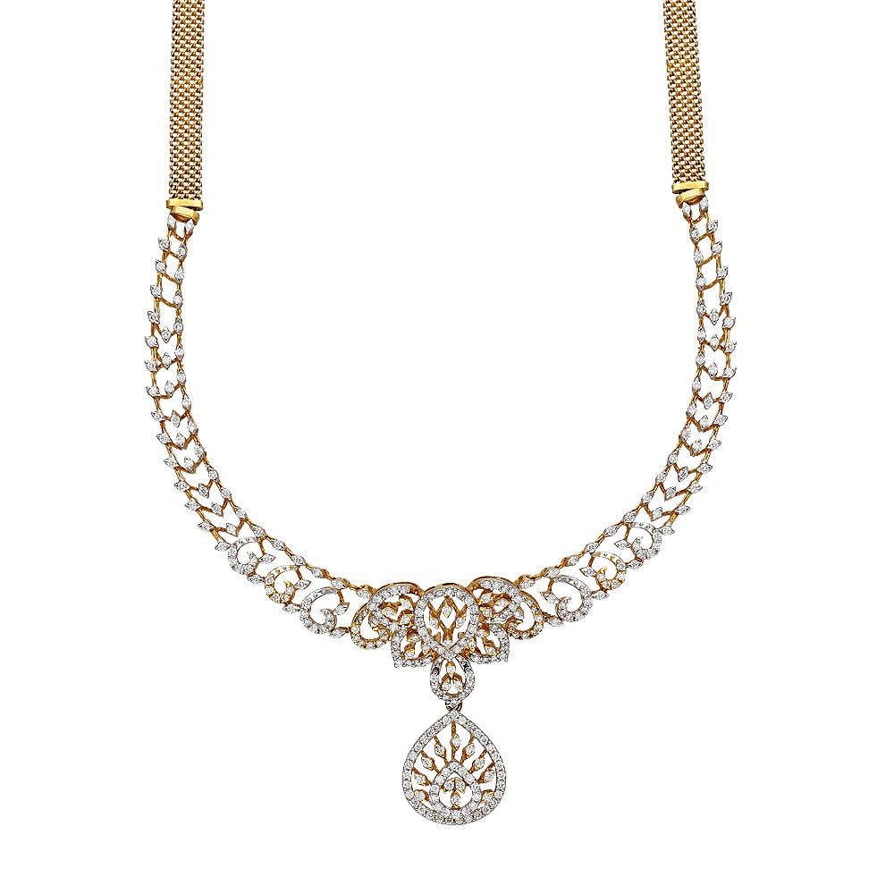 Vaibhav Jewellers 18K Diamond Fancy Necklace 159VG2870_1