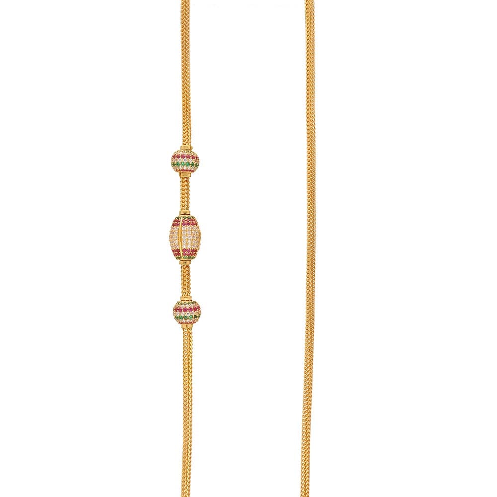 Vaibhav Jewellers 22K Plain Gold Mopu Chain 64VP9016