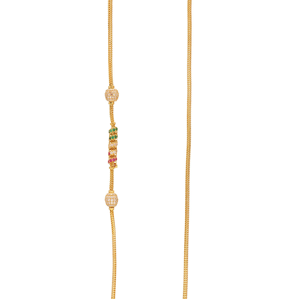 Vaibhav Jewellers 22K Plain Gold Mopu Chain 64VP9017