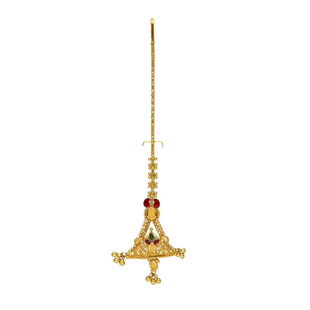 Vaibhav Jewellers 22k Plain Gold Maang Tikka 85VI6088