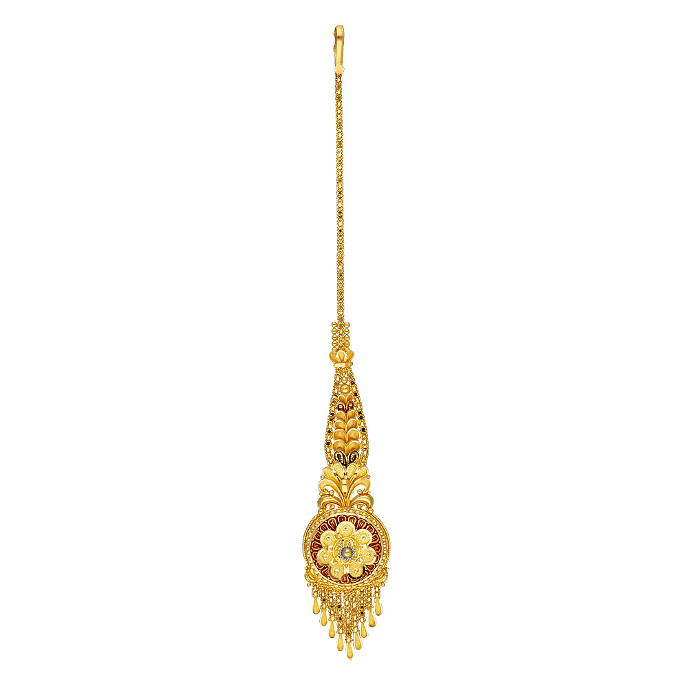 Vaibhav Jewellers 22k Plain Gold Maang Tikka 85VI7146