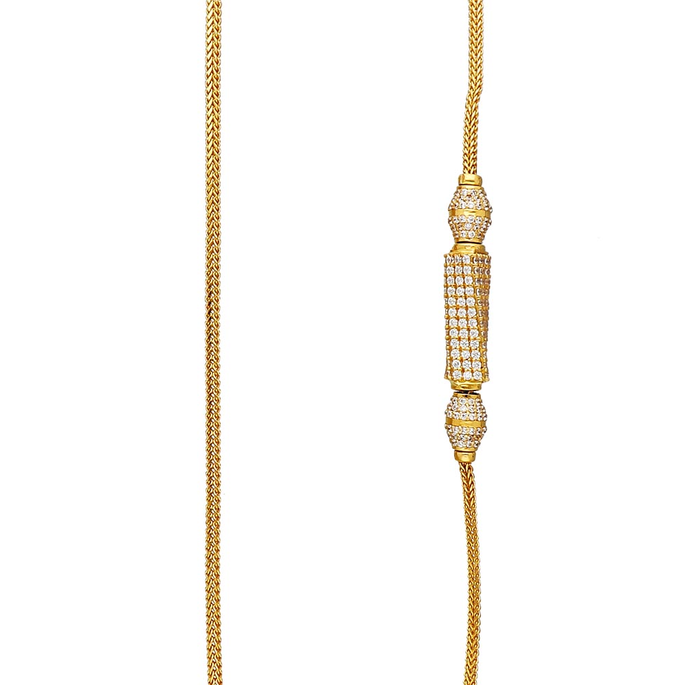 Vaibhav Jewellers 22K Plain Gold Mopu Chain 64VP9713