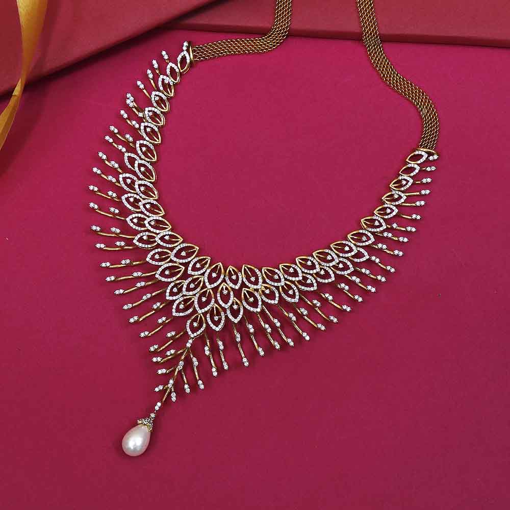 Vaibhav Jewellers 18K Diamond Fancy Necklace 159VG2638_2