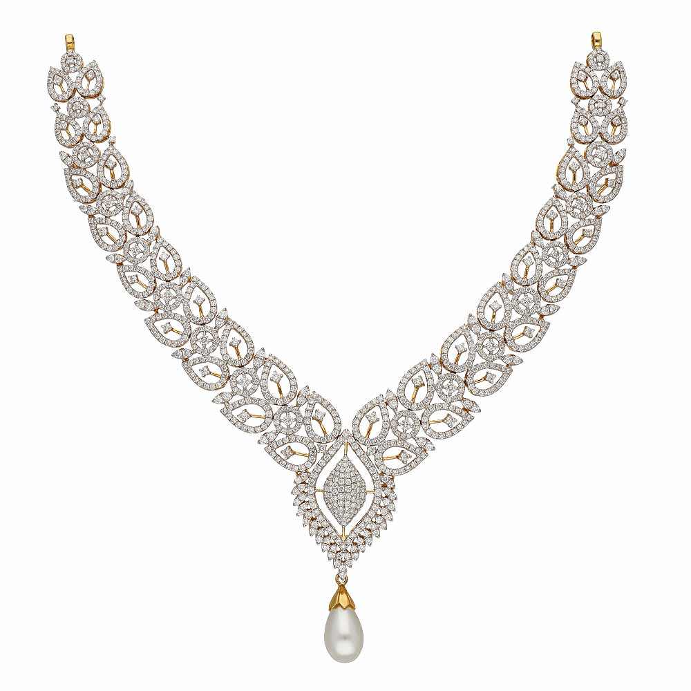 Vaibhav Jewellers 18K Diamond Fancy Necklace 159VG3169_1