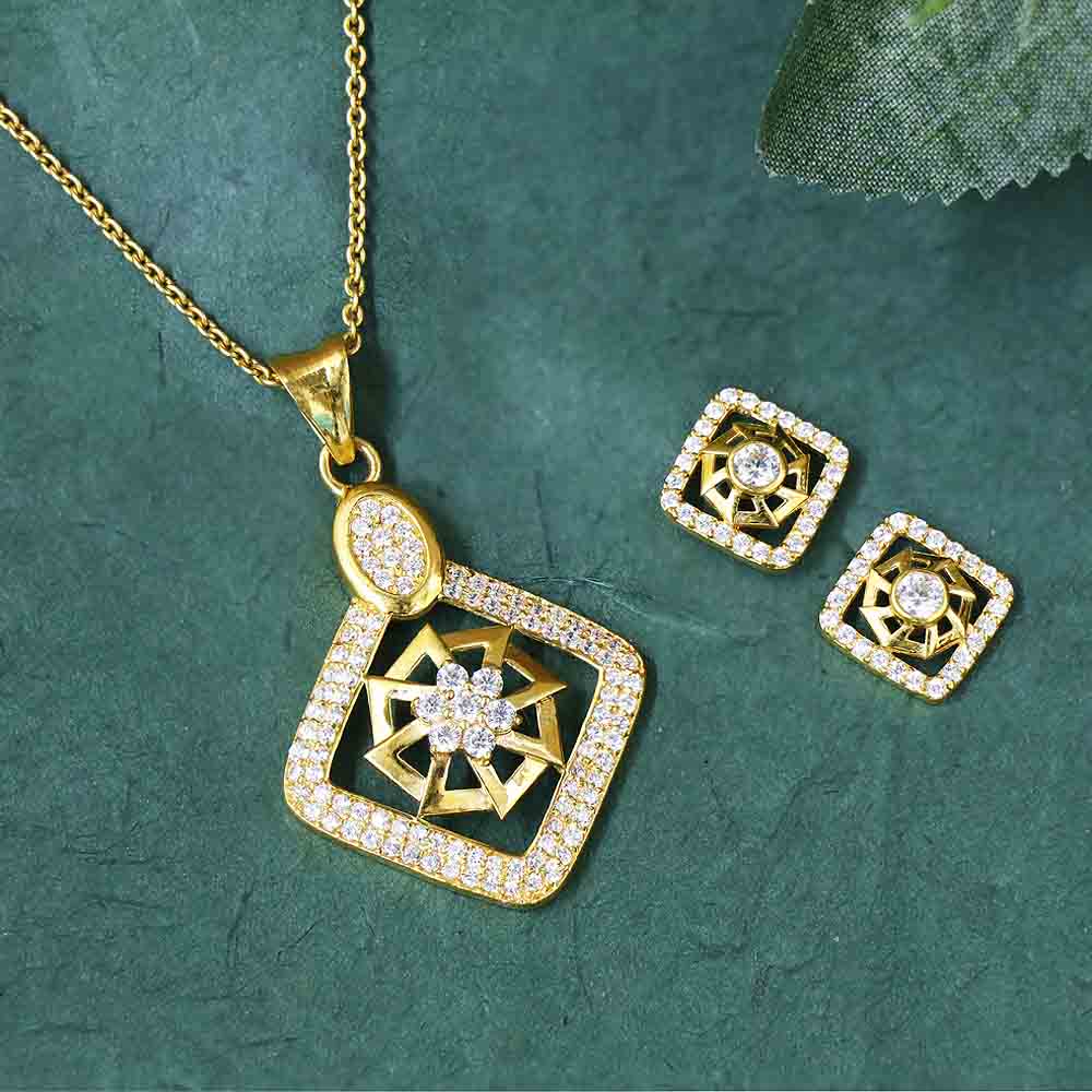 Buy Vaibhav Jewellers 22K Signity Gold Pendant Set 205VG1780 ...