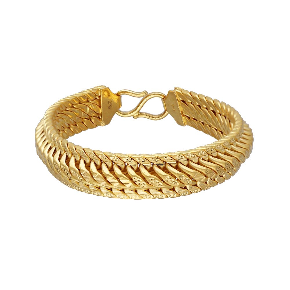 Buy Vaibhav Jewellers 22K Plain Gold Hollow Bracelet 65VH6217 Online ...