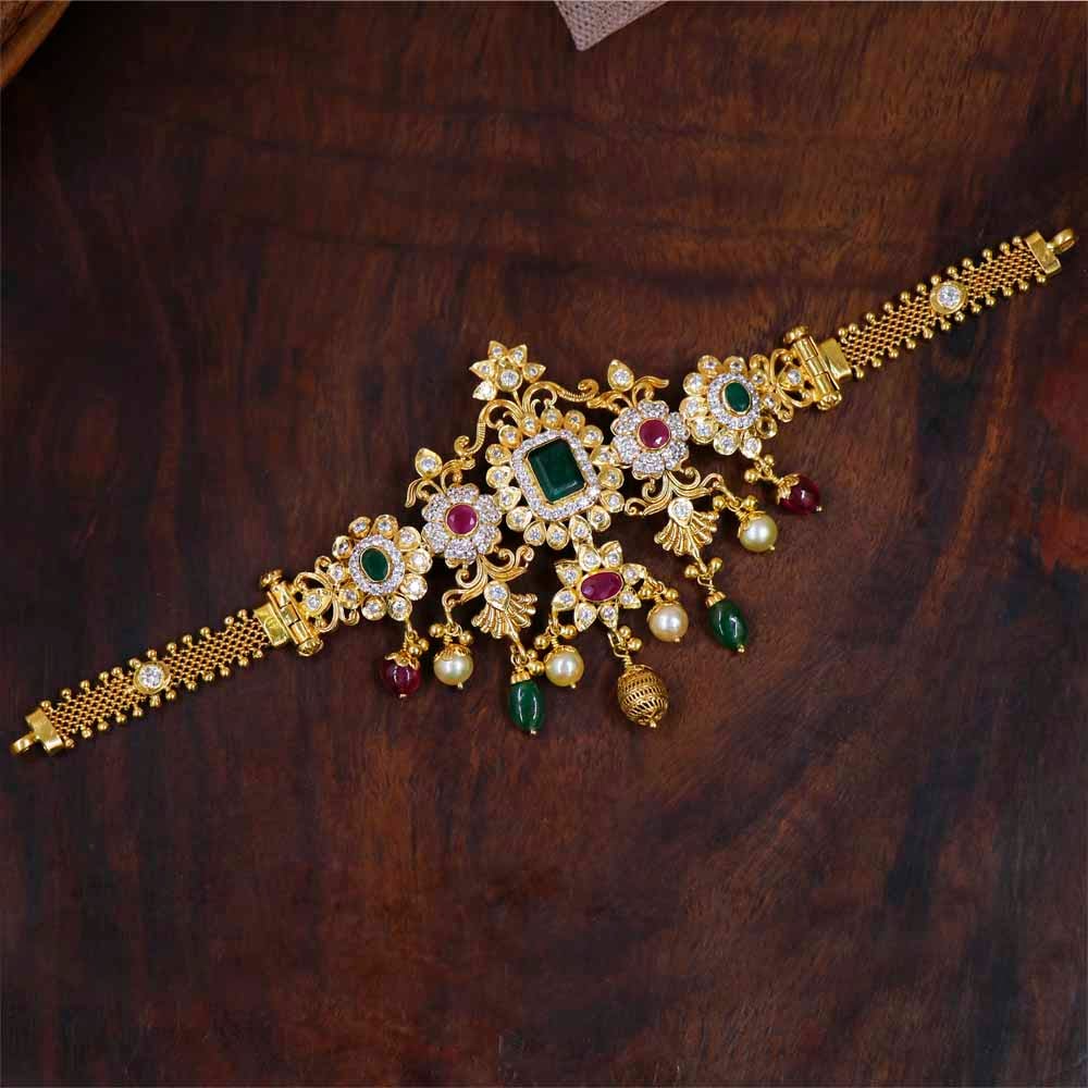 Vaibhav Jewellers 22K Pachi Work Bajuband cum Choker 28VG291 ...