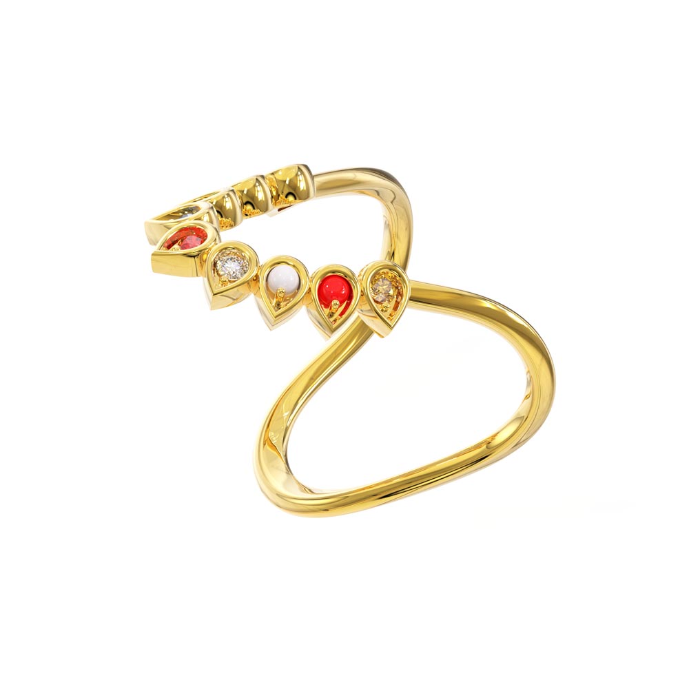 Buy Antique South Indian Ring With Matte Gold Plating 201490 | Kanhai Jewels