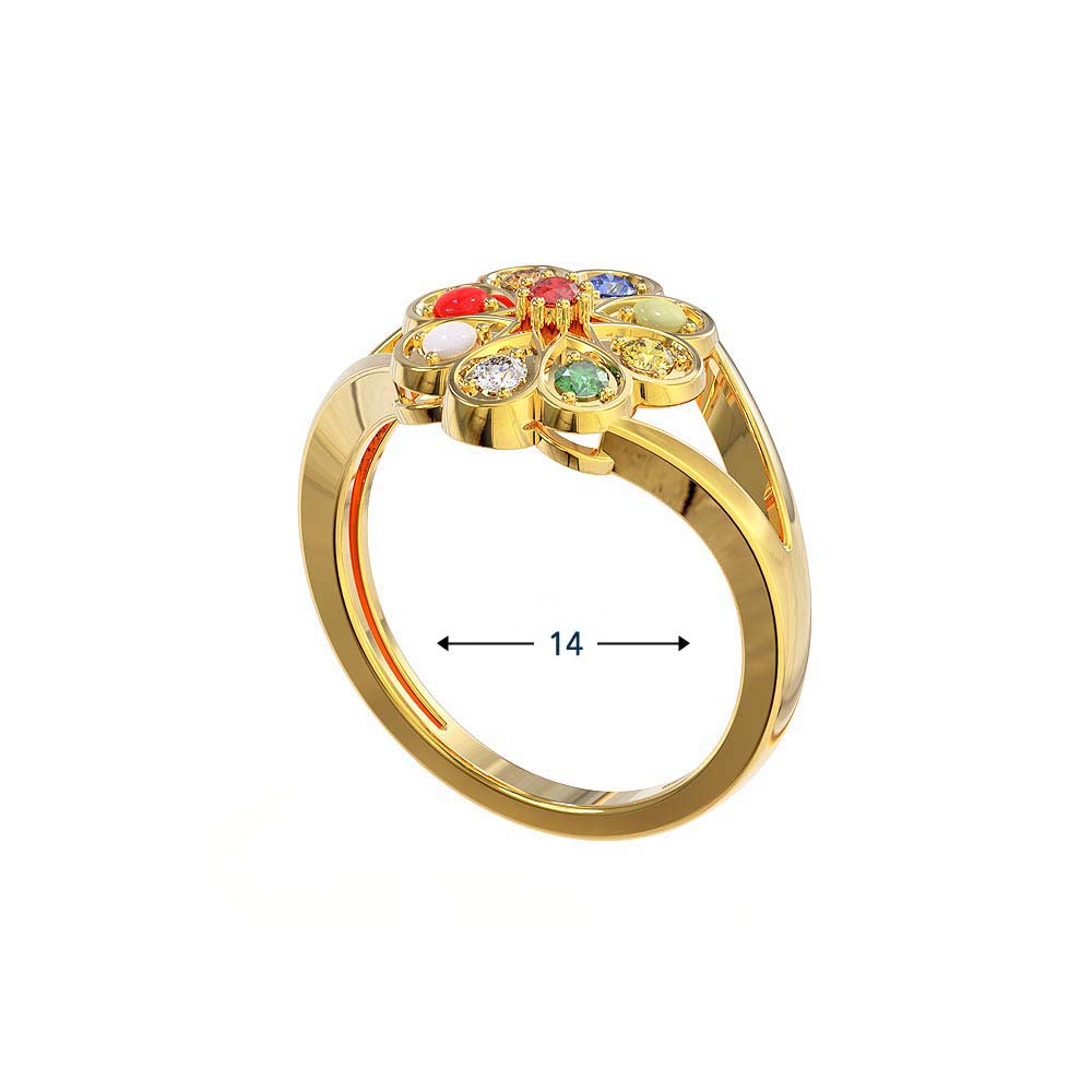 Buy SoilMade Navratna Ring Multicolor Adjustable Ring Online at Best Prices  in India - JioMart.