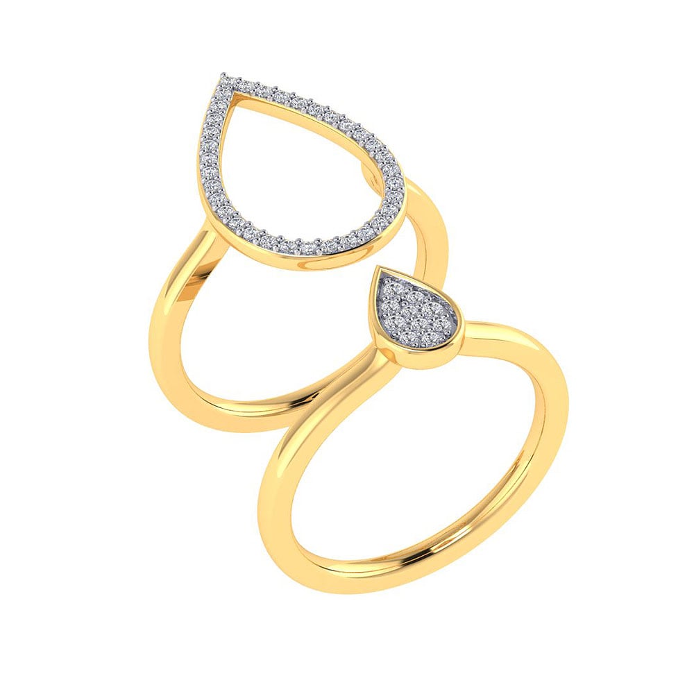 Vaibhav Jewellers 14K Fancy Stackable Diamond Ring 483DA266_5