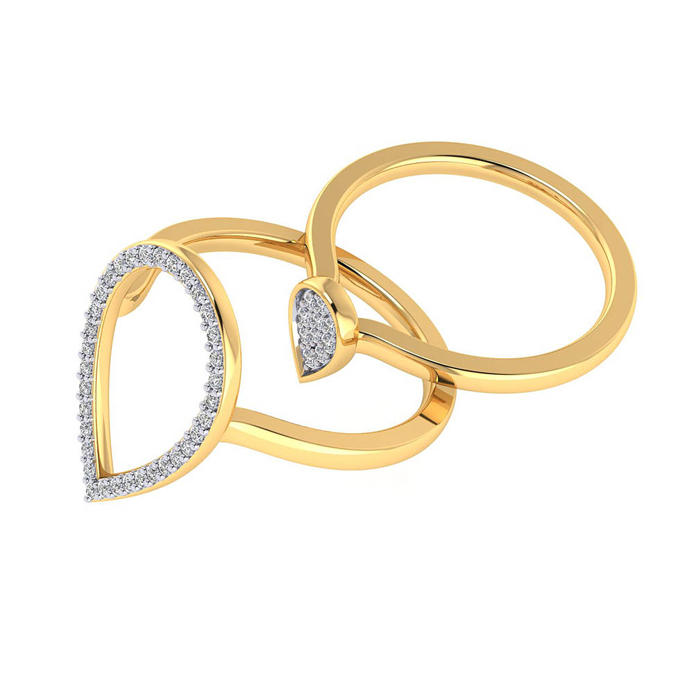 Vaibhav Jewellers 14K Fancy Stackable Diamond Ring 483DA266_4