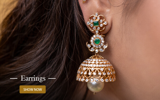 Multi Kemp Stones,With Attached Pearls,Three Layer Flower Design Jumka  Earrings For Bharatanatyam Dance And Temple Buy Online